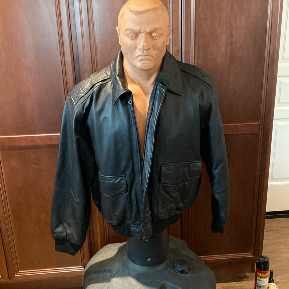Men’s American Motorcyclist Association Black Leather Jacket